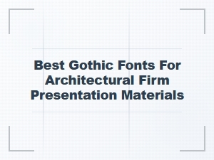 Sharp Geometric Gothics for Architectural Presentations